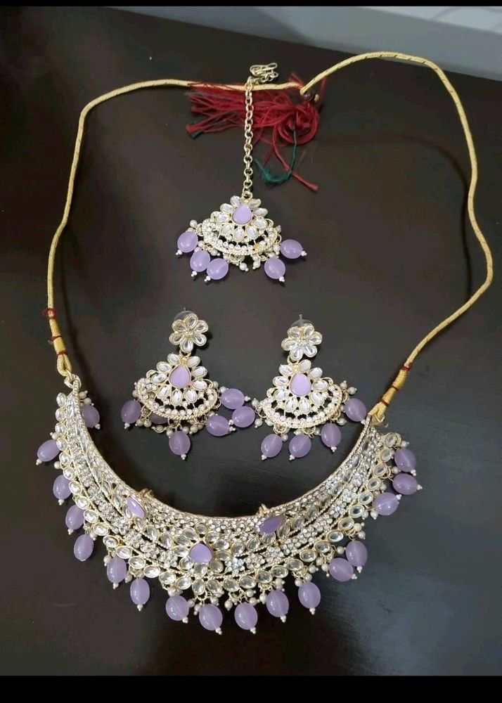 Elegant Jewelry Set Lavender Color