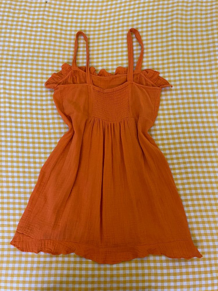 Cute Orange Dress Fits S/M