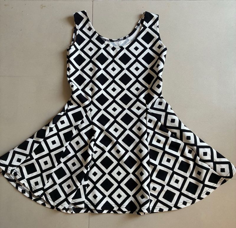 Black &amp; White Diamond Dress