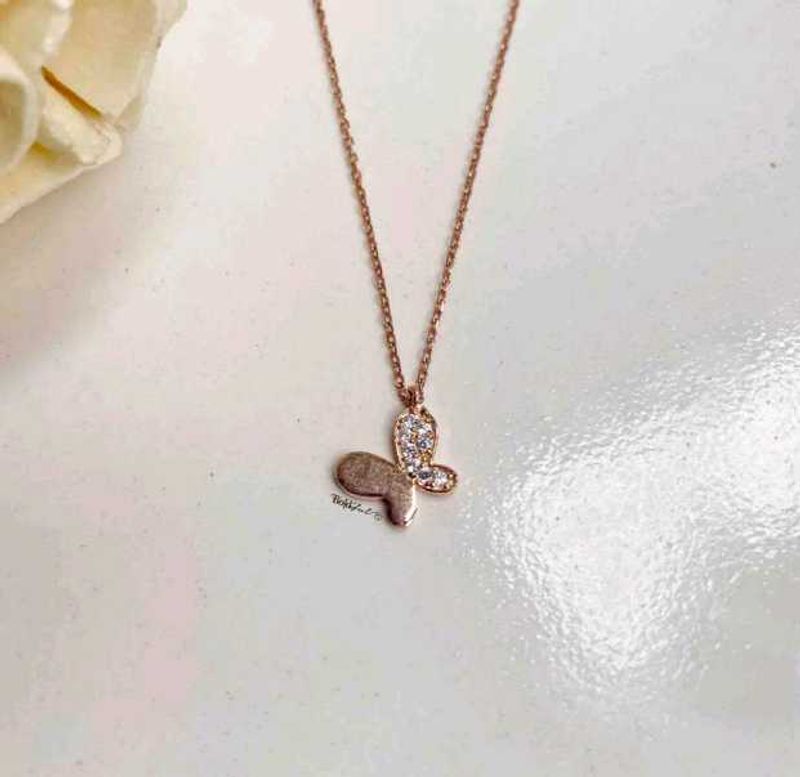 Rose Gold Chain with Butterfly Pendant