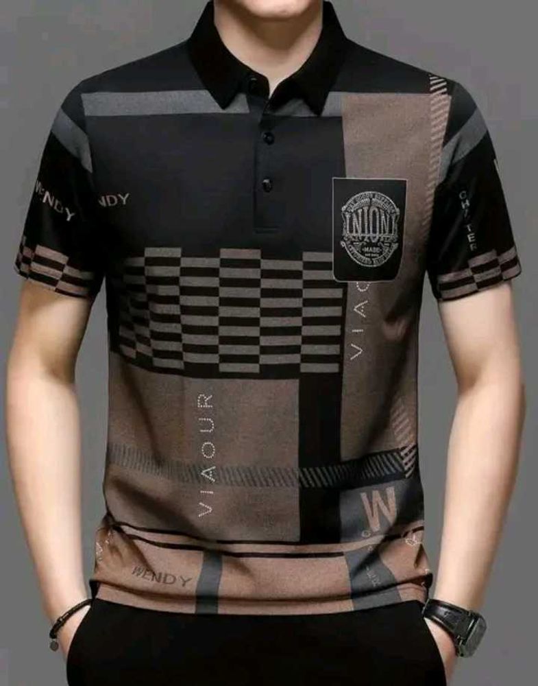 CHHOTE NAWAB Men&#39;s Typography Regular Polo Black T