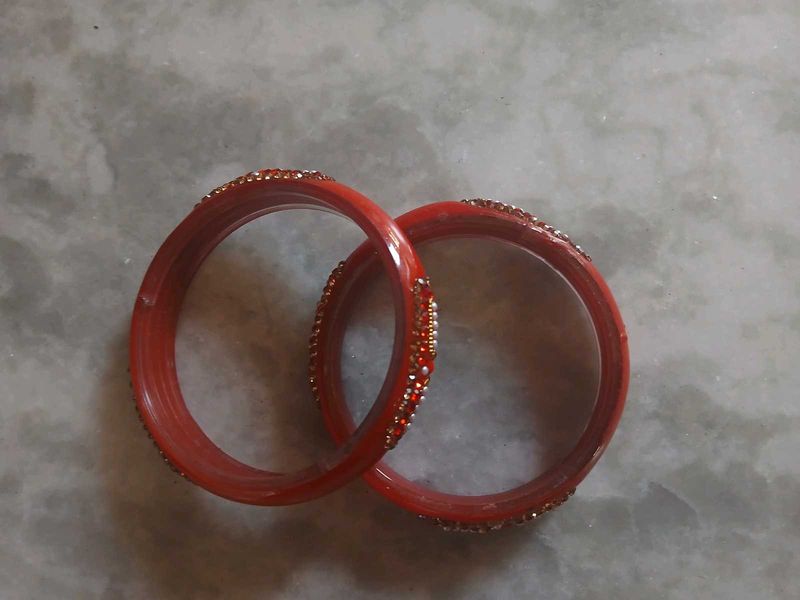 Red Bangles - Set of 2