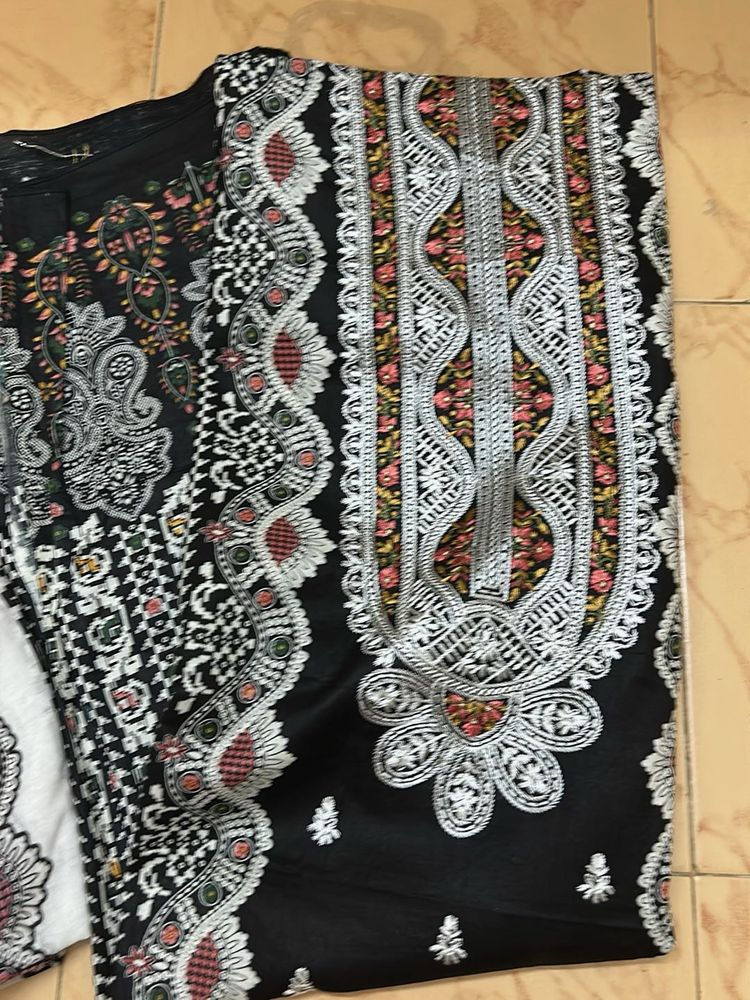 Self Embroidery Dress Material