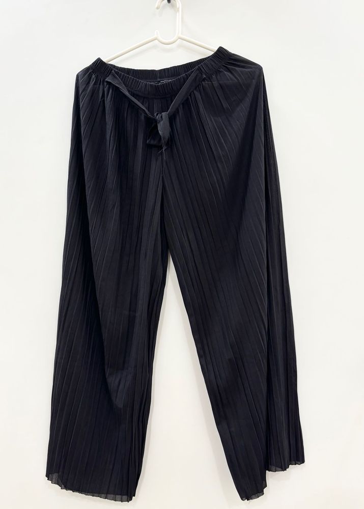 Black Pleated Palazzo Pants