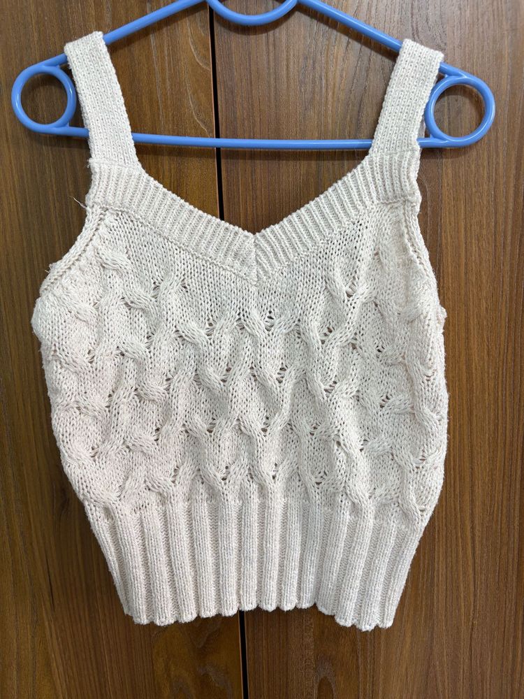 Solid Knit Strap Tank Top