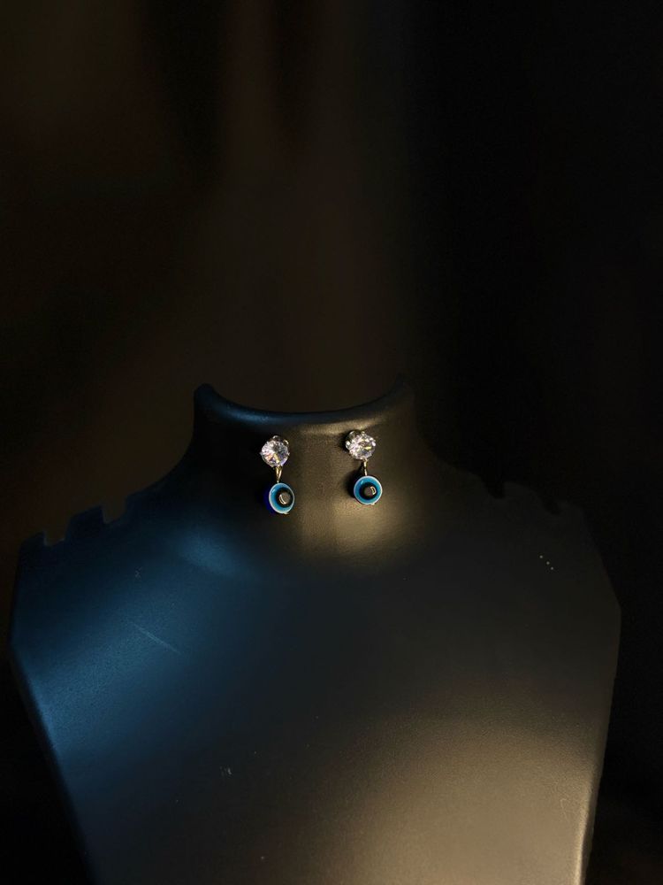 Evil Eye Necklace &amp; Earring Set