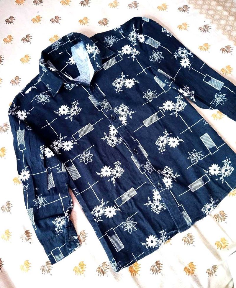 Floral Print Shirt 🤍🧒🏻