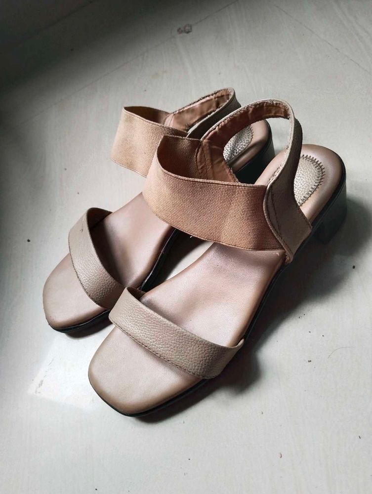 Beige Flats &amp; Sandals