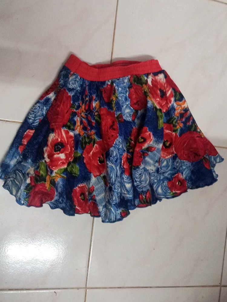 Floral Mini Skirt