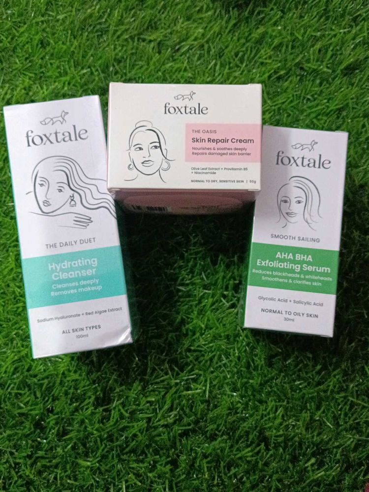 Foxtale Face Cleanser, Moisturizer &amp; Serum