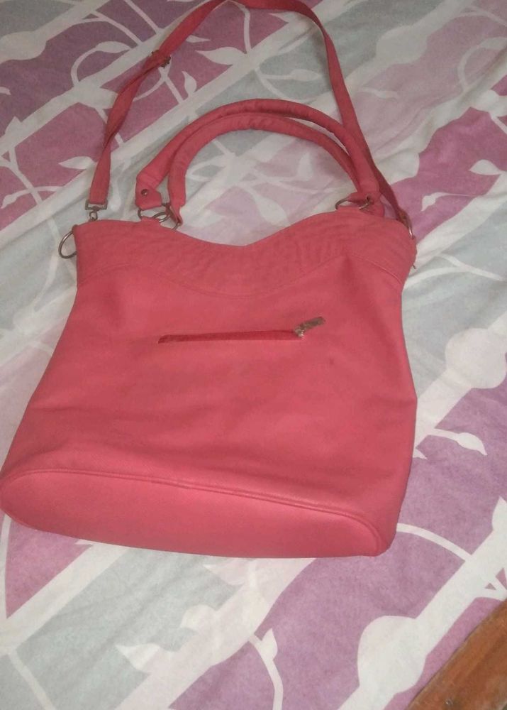 Coral 👜 Large Capacity HandBag Peach Orange Pink