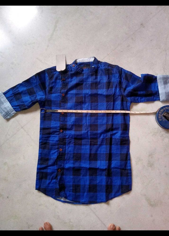 Blue Checkered Casual Shirt