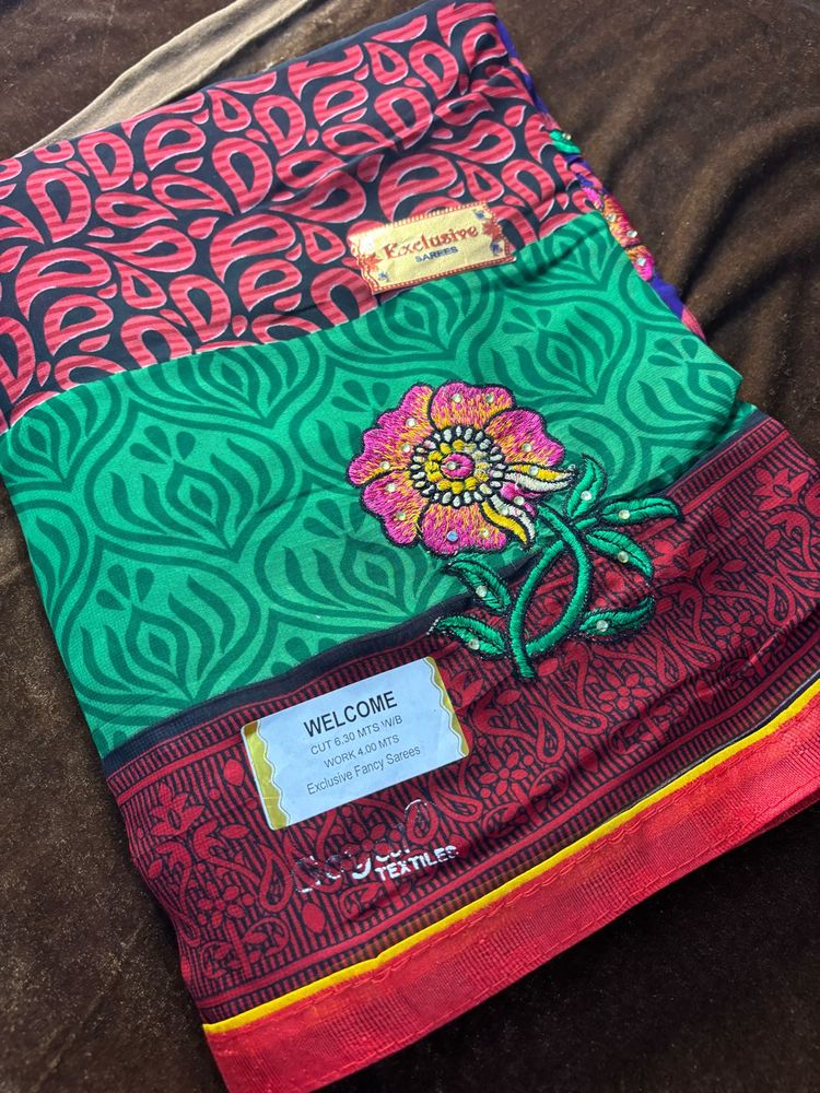 New Embroidered Saree