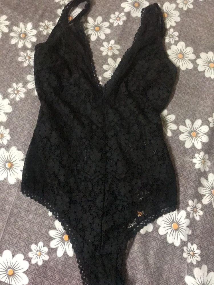 H&amp;M Black Lace Bodysuit