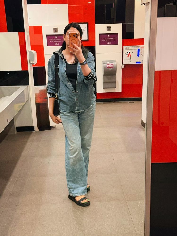 CELINE Paris Logo‑Trim Denim Overshirt / Shirt Jac