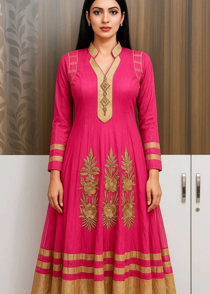 Pink Embroidered Kurta Set