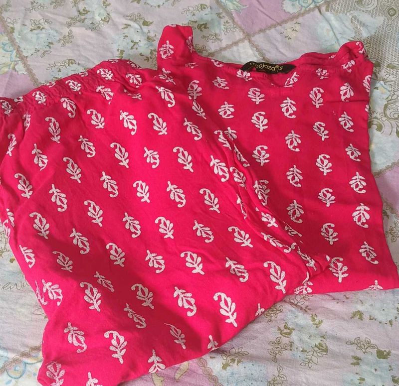 Pink Printed Pajama Set