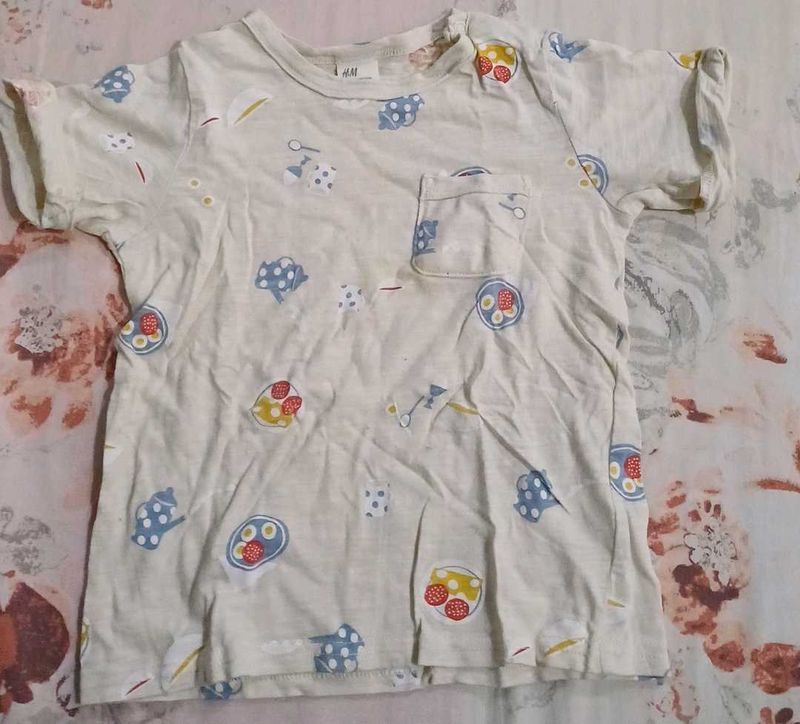 H&amp;M Boys Off-White Tee