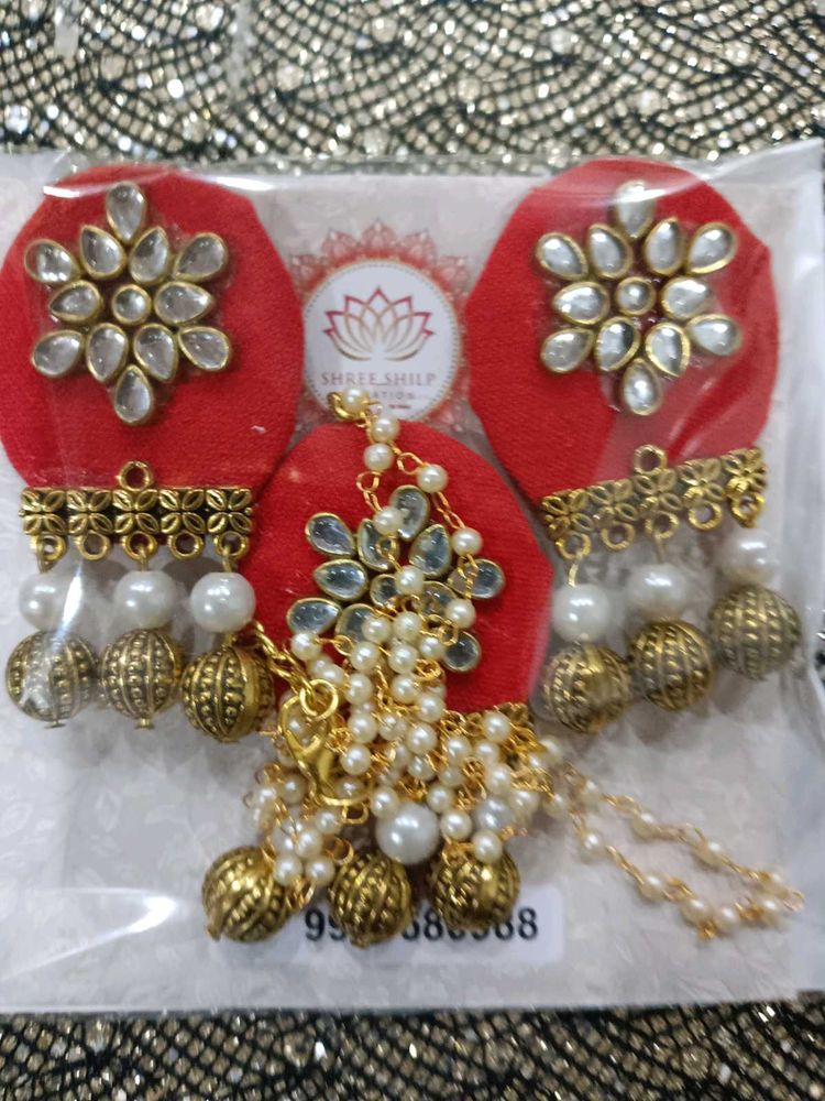 Beautiful Red Necklace Set