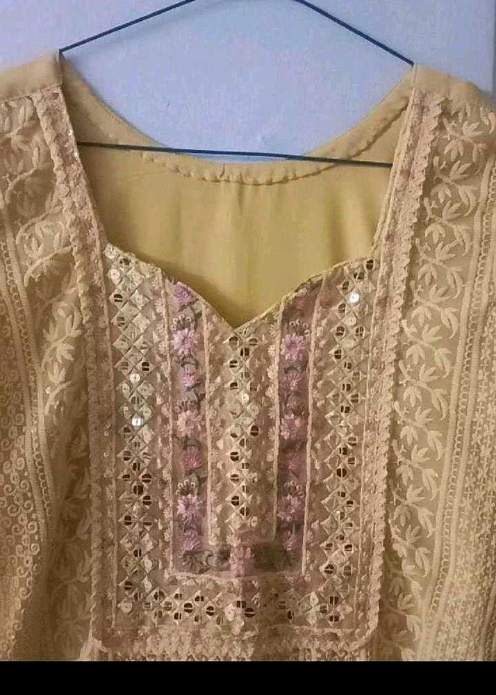 Elegant Yellow Embroidered Kurta
