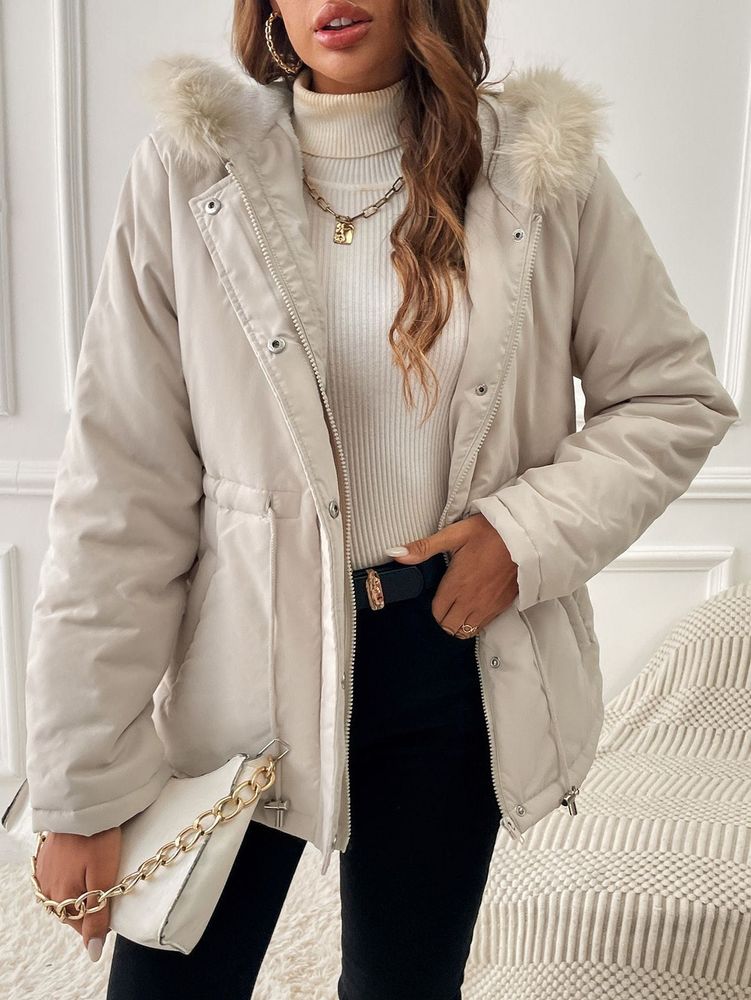 Women’s cream parka jacket