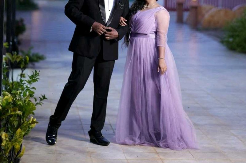 Elegant Lilac Evening Gown