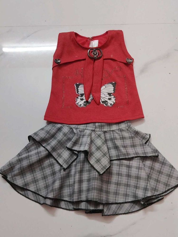 Beautiful Skirt Top Set For Baby Girl