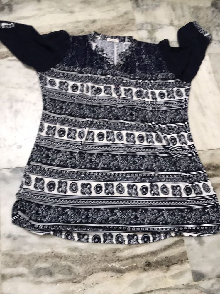 Boho Print Tunic Top