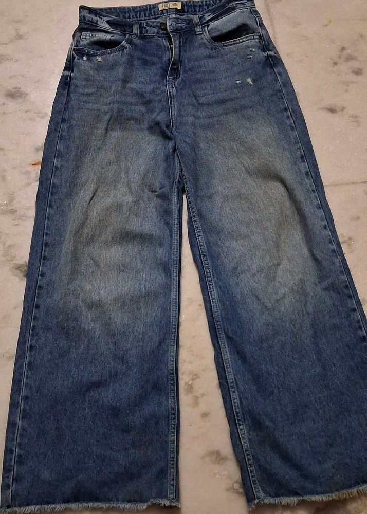 Wide Leg Denim Jeans