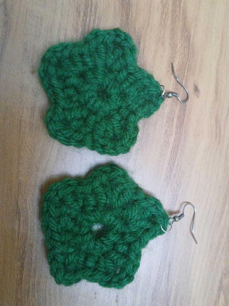 Crochet Star Earrings