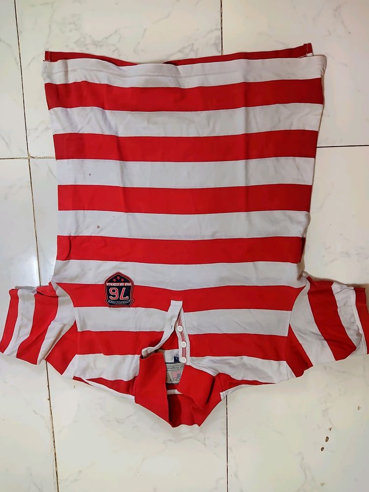 Jokey Red Checked Tshirts In Good Condition