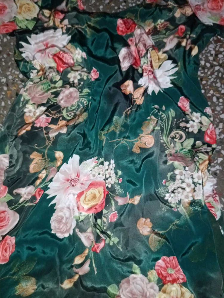 Green Print Plazzo Suit