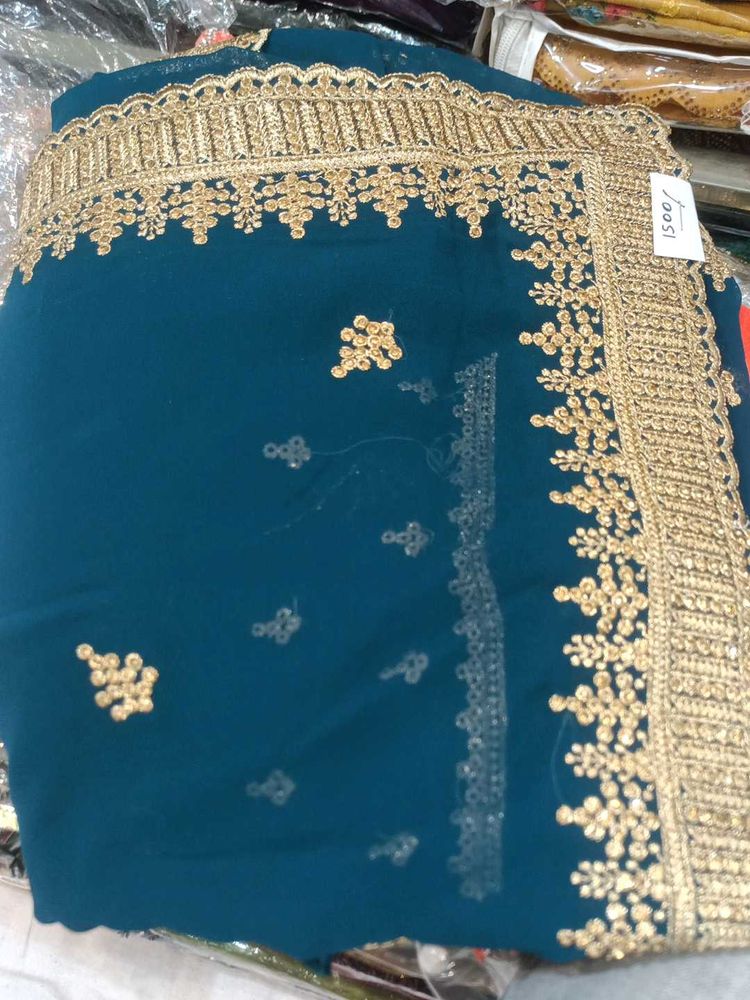 Elegant Teal Saree