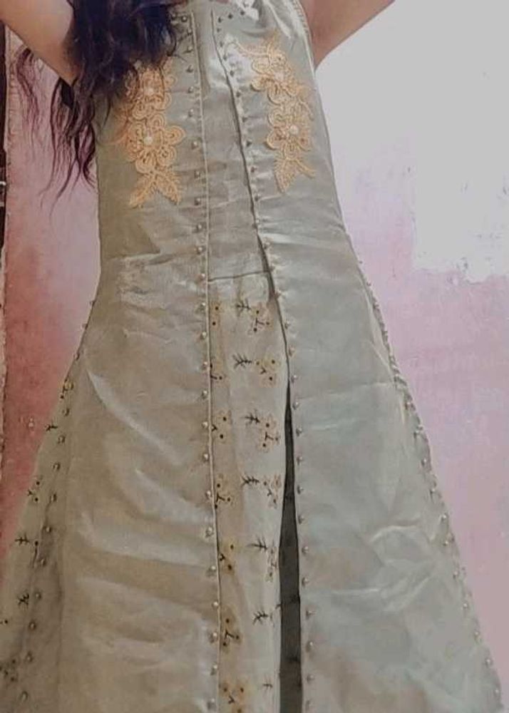 Elegant Ethnic Gown with Embroidery