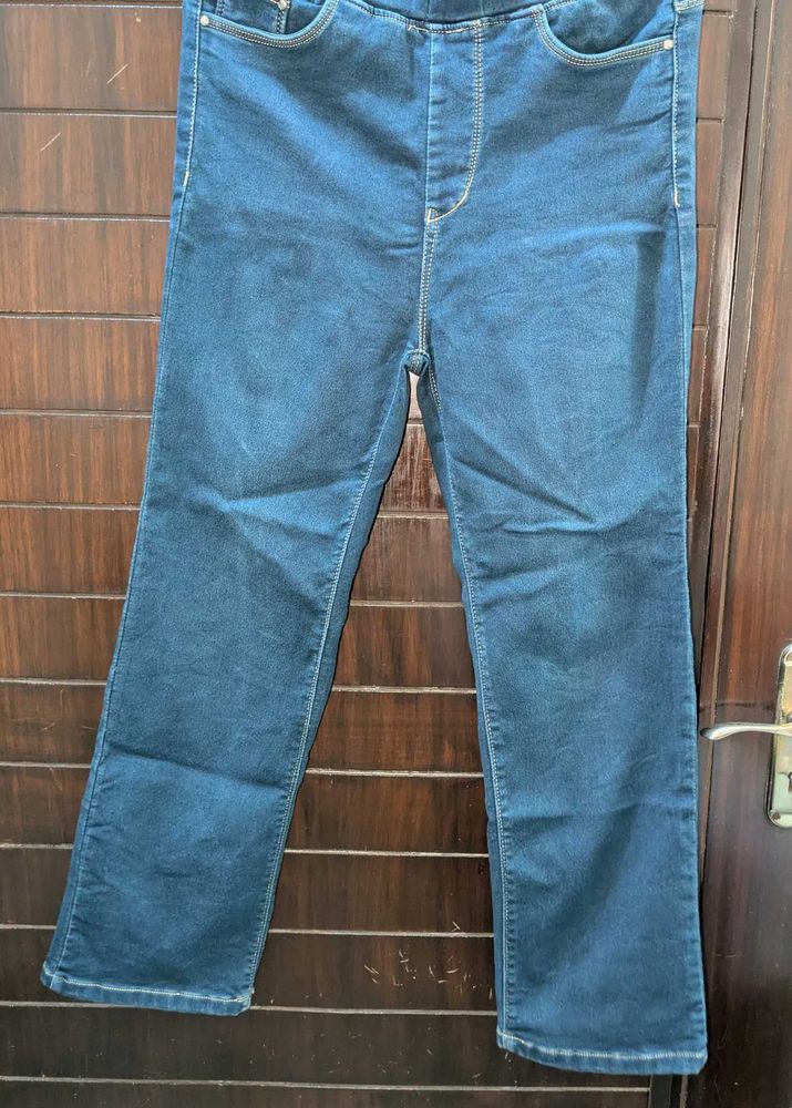 Pull-On Denim Pants