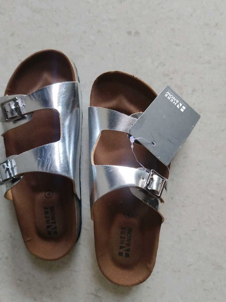 Silver Sandals - New with Tag
