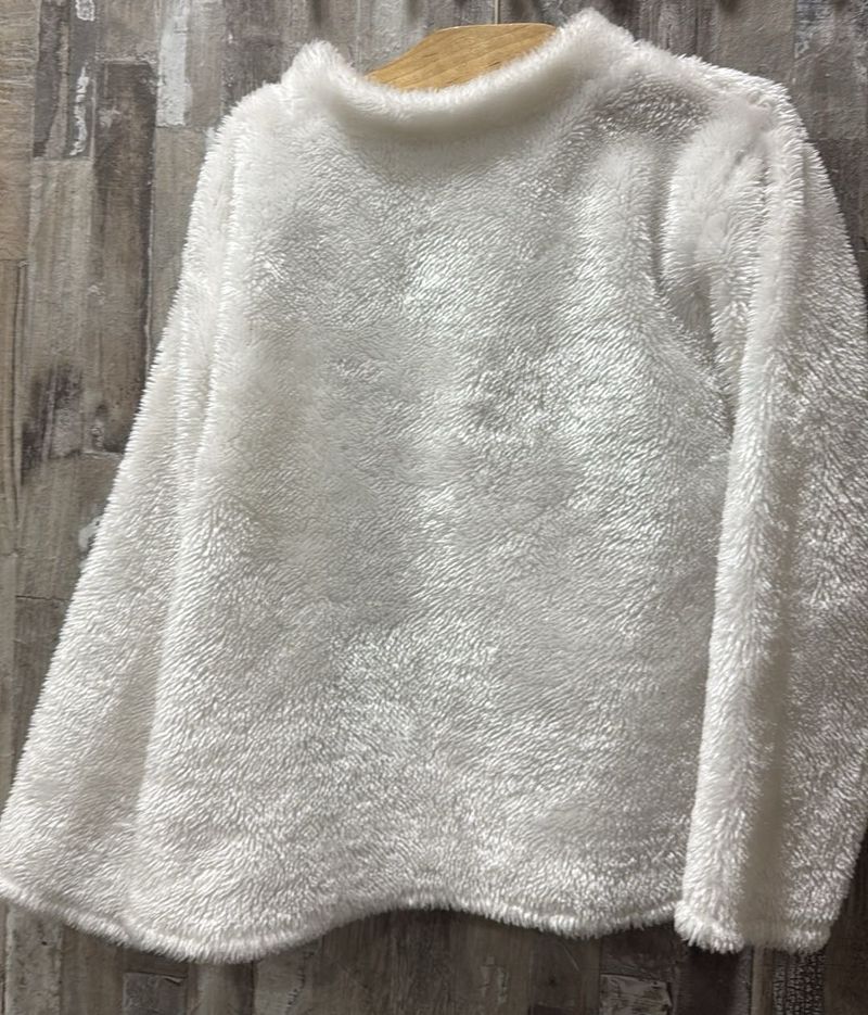 Fluffy White Pullover