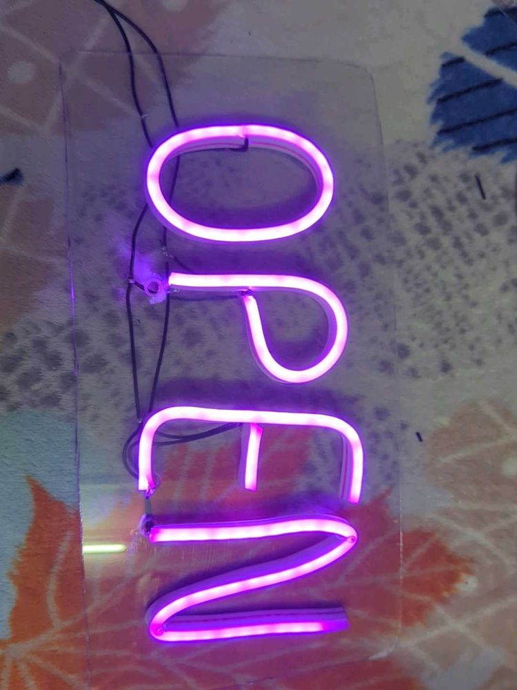 Purple OPEN Neon Sign