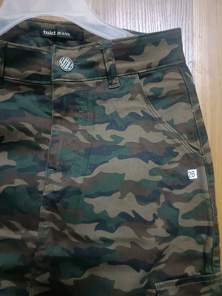 Cargo Denim Skirt