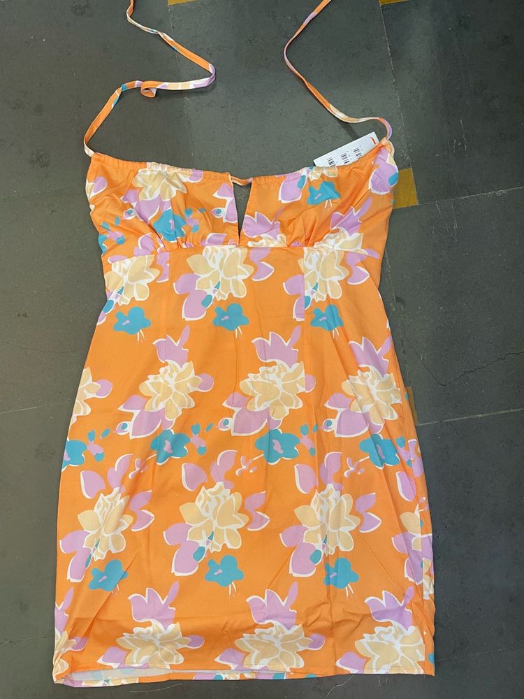 Floral Halter Mini Dress