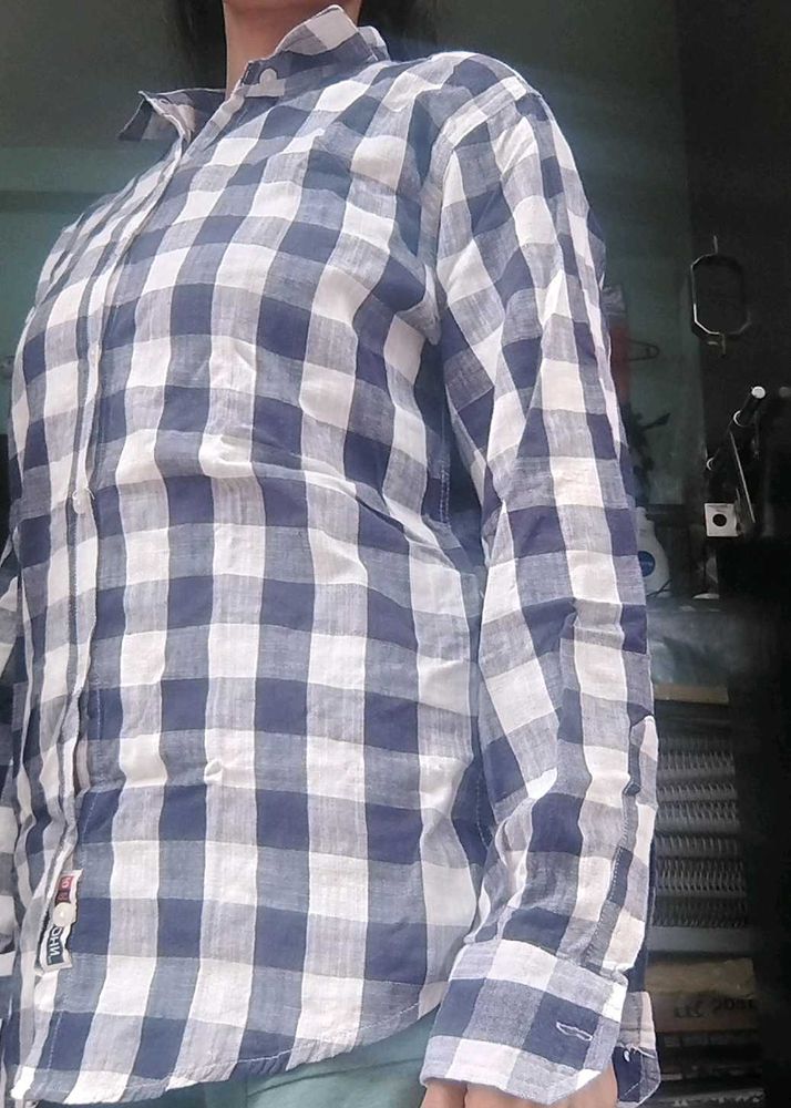 Men Checkered Spread Collar Casual Shirt