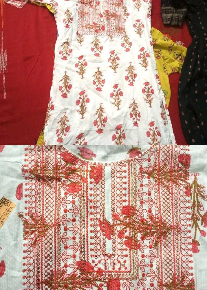 Cotton Embellished Kurti✨️