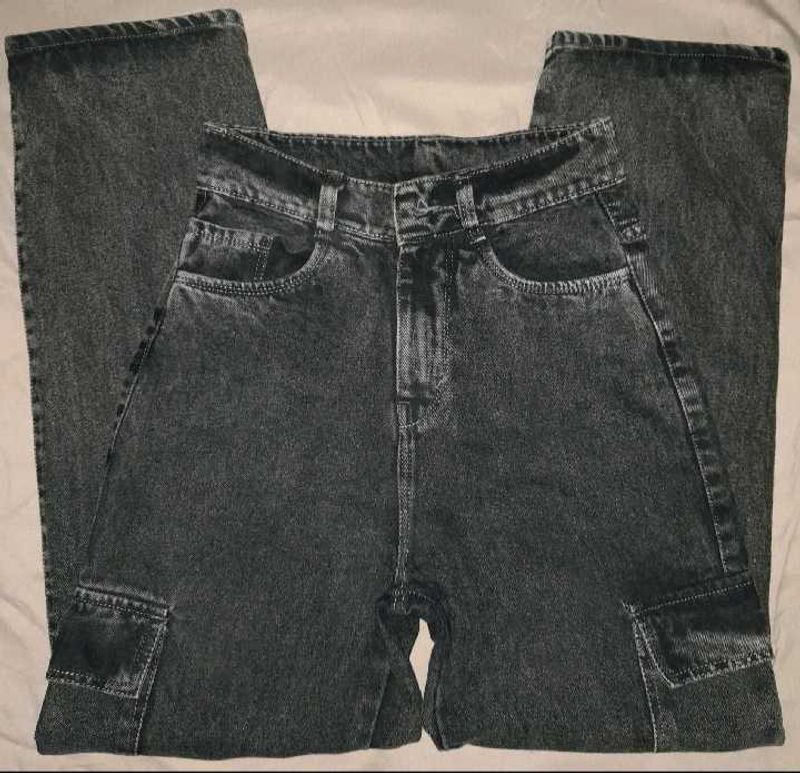 Dark Gray Cargo Jeans