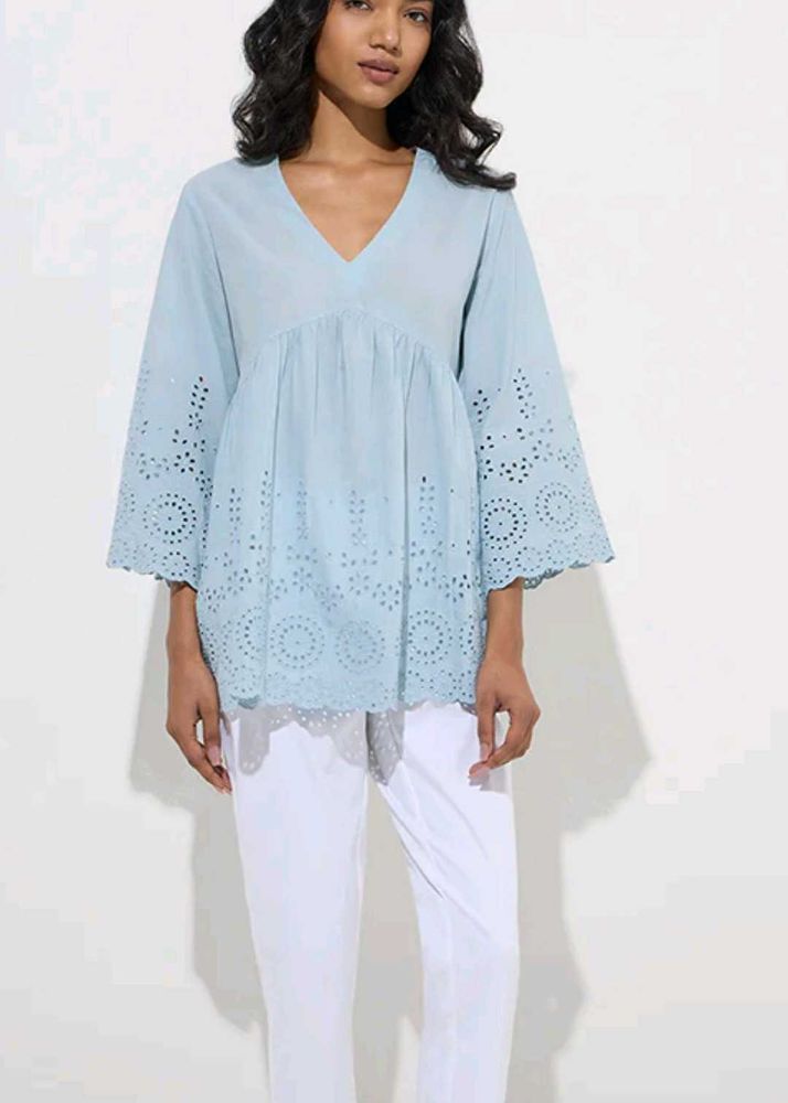 Stylish Blue Tunic Top by Westside