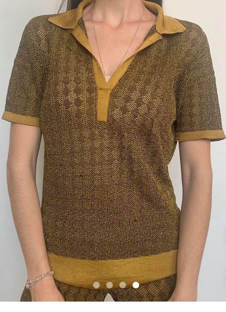 Zara Gold Party Top