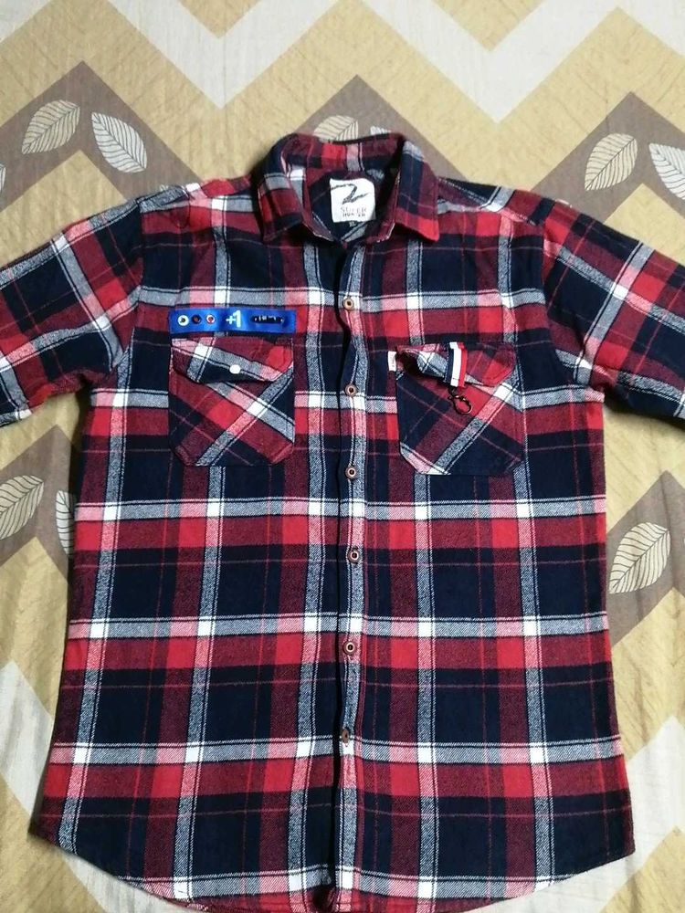 Red &amp; Black Plaid Shirt