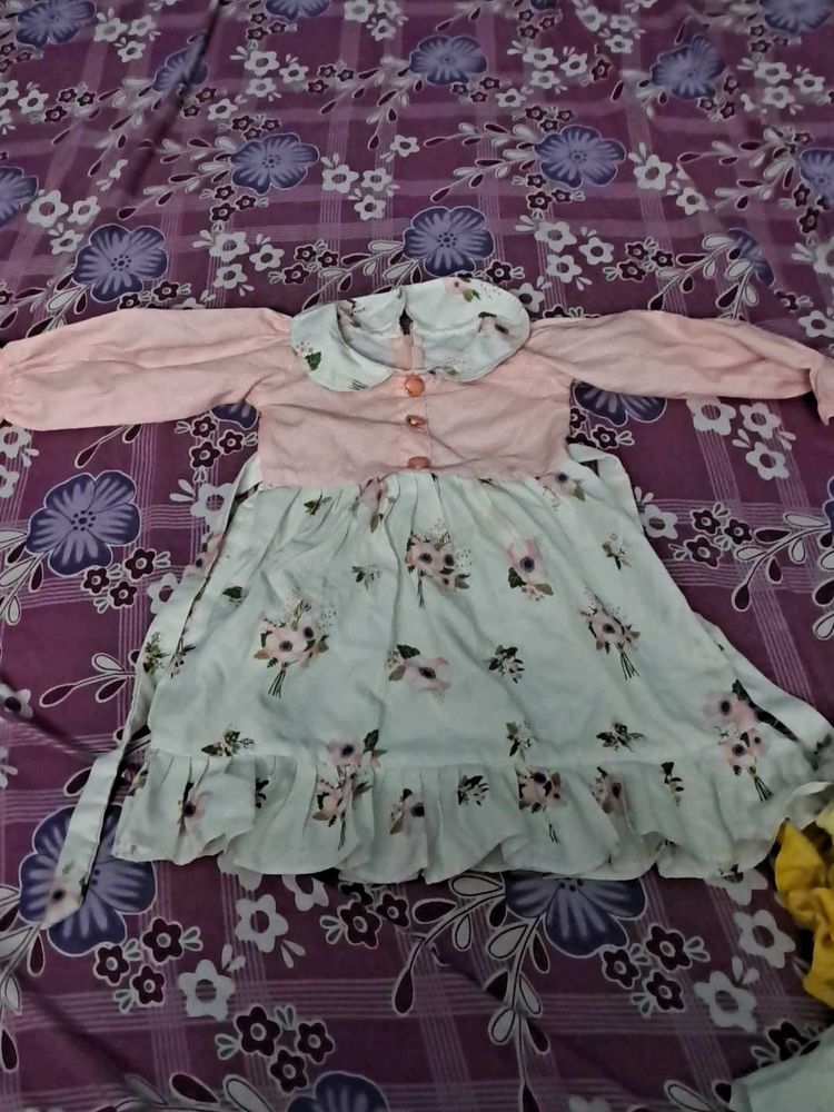 Girls Pink Floral Dress