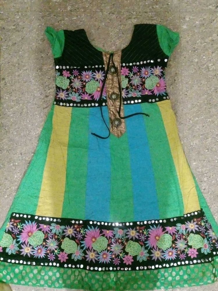 Floral Embroidered Girls Dress