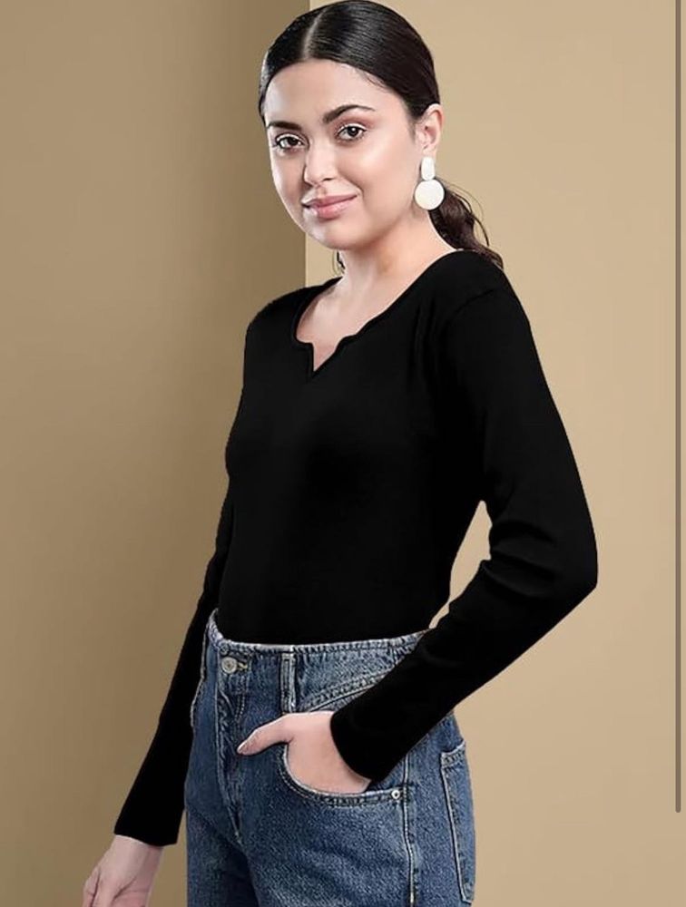 Black Long Sleeve Top