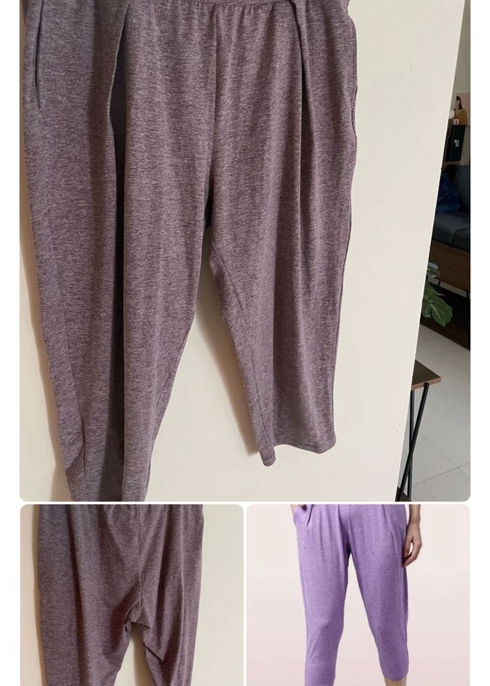 Casual Purple Pants And Tshirt Combo